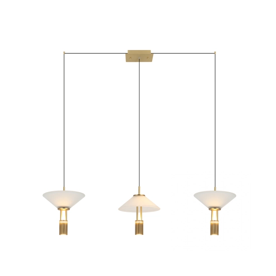 23203 LINE LED LIGHT 28W 3000K ALUMINIUM GOLD Zambelis Lights